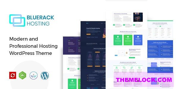 Bluerack v2.0 - Modern Hosting WordPress Theme