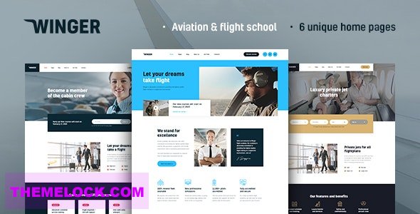 Winger v1.0.8 – Aviation & Flight School WordPress Theme