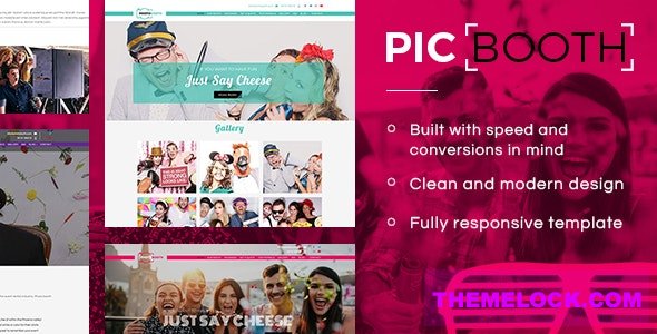 Picbooth - Complete Photobooth, Photography HTML Site Template