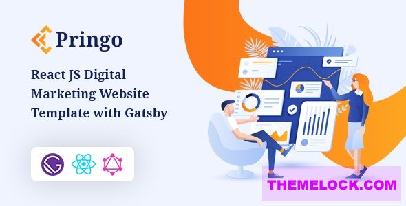 Pringo v1.0 - React JS Digital Marketing Website Template with Gatsby