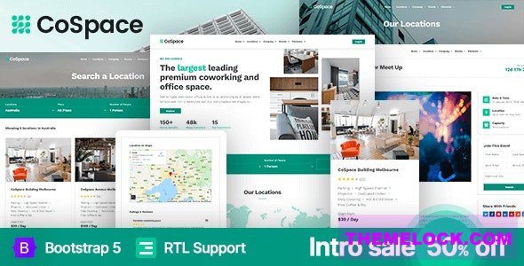 CoSpace v1.0 - Coworking Company & Events HTML Template + RTL
