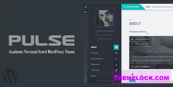 Pulse v2.0.0 - Resume / Vcard / Cv & Academic Portfolio