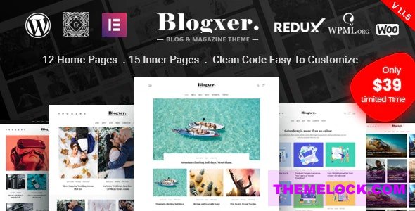 Blogxer v1.1.9 - Blog & Magazine WordPress Theme