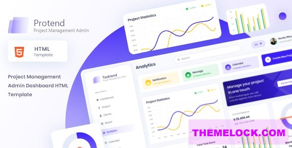 Protend v1.0 - Project Management Admin Dashboard HTML Template