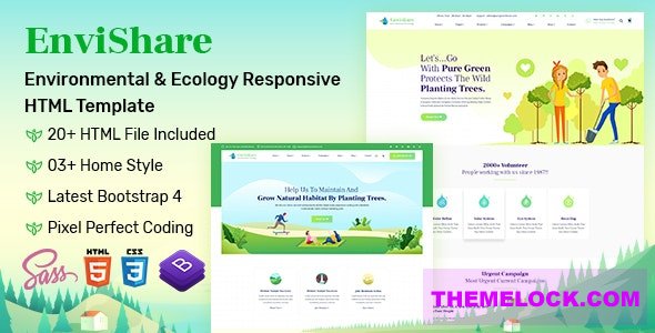 EnviShare v1.0.2 - Environmental Ecology Responsive Template