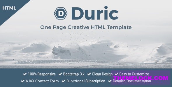 Duric v1.0 - One Page Creative HTML Template