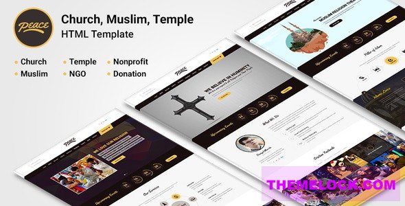Peace v2.0 - Church / Muslims / Temple HTML Template