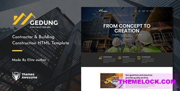 Gedung v1.0 - Contractor & Building Construction HTML Template