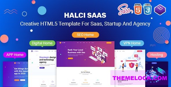HalciSaas v1.0 - Creative HTML5 Template for Saas, Startup & Agency