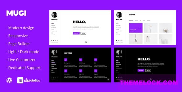 Mugi v1.0.4 - Personal Portfolio & Resume WordPress Theme