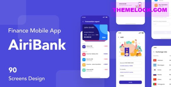 AiriBank v1.0 - Finance Mobile App UI KIT