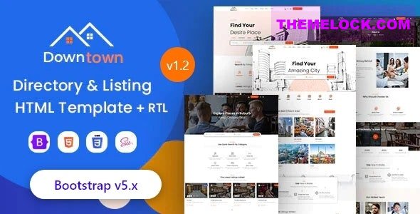 Downtown v1.2 - Directory Listing Bootstrap 5 Template