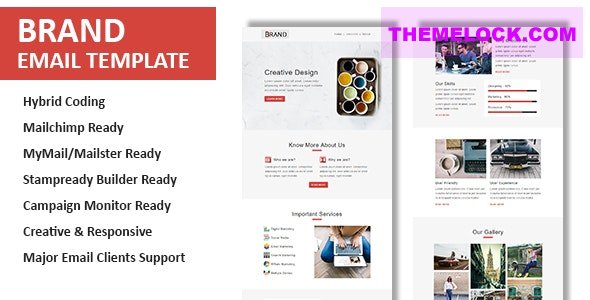 Brand v1.0 - Multipurpose Responsive Email Template with Online StampReady & Mailchimp Editors