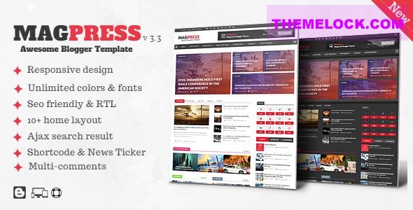 Magpress v3.3 - Magazine Responsive Blogger Template