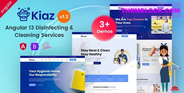 Kiaz v1.3 - Angular 13 Disinfecting & Cleaning Services Template