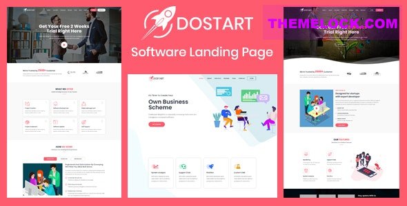Dostart v1.6 - Startup Landing Page