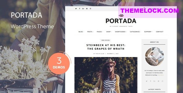 Portada v2.1 - Elegant Blog Blogging WordPress Theme