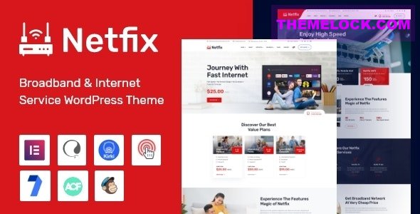 Netfix v1.1.1 - Broadband & Internet Services WordPress Theme