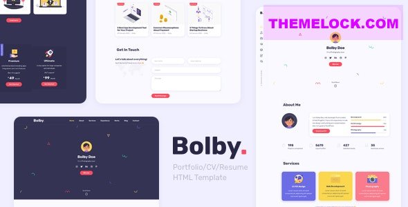Bolby v1.0 - Portfolio/CV/Resume HTML Template