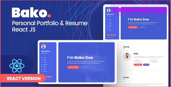 Bako v1.0 - Personal Portfolio & Resume React Template