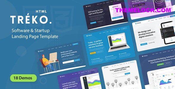 Treko v1.0 - Startup and Software Landing Page template