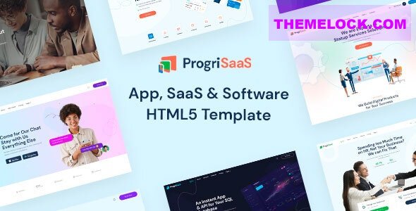 ProgriSaaS v1.0 - Creative Landing Page HTML5 Templates