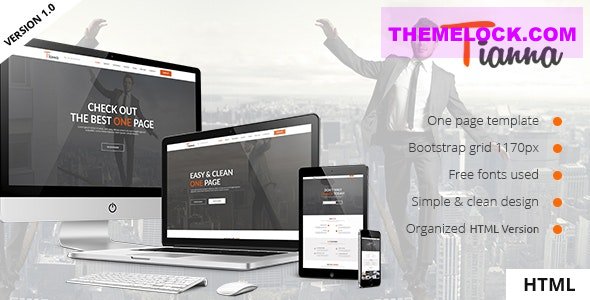 Tianna v1.0 - One Page HTML5 Template