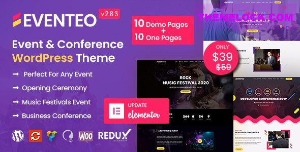 Eventeo v2.8.4 – Event & Conference WordPress Theme