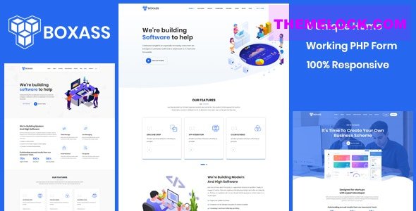 Boxass v1.2 - Startup Landing Page Template