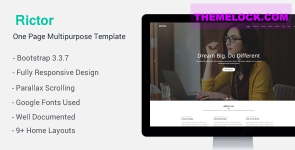 Rictor v1.0 - Responsive One Page Multipurpose Template