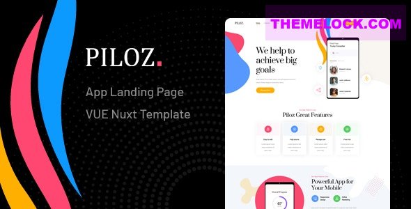 Piloz v1.0 - Vue Nuxt App Landing Page Template