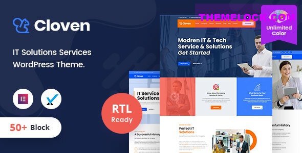 Cloven v2.0 - IT Solutions Services Company WordPress Theme + RTL