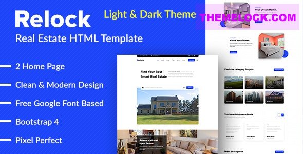 Relock v1.0 - Creative Real Estate One Page HTML Template