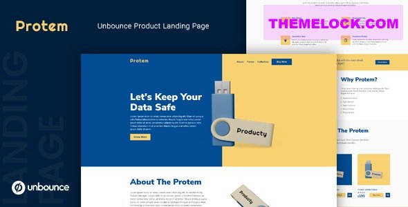 Protem v1.0 - Unbounce Product Landing Page Template