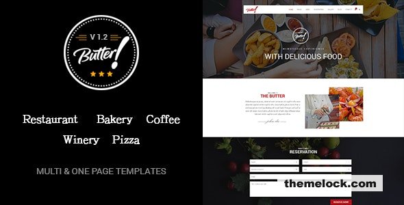Butter v1.2 - Professional Restaurant, Bakery, Coffee, Winery and Pizza HTML Layouts