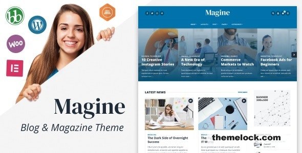 Magine v1.4 – Business Blog WordPress Theme Free Download