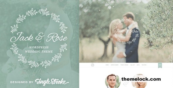 Jack & Rose v1.5.9 - A Whimsical WordPress Wedding Theme