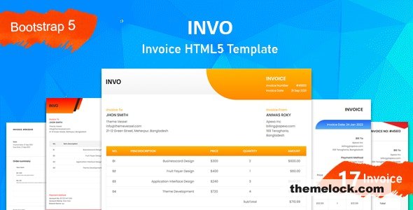 INVO - Invoice HTML5 Template - 19 July 2022
