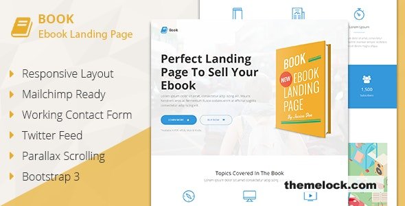 Book - Responsive Ebook Landing Page