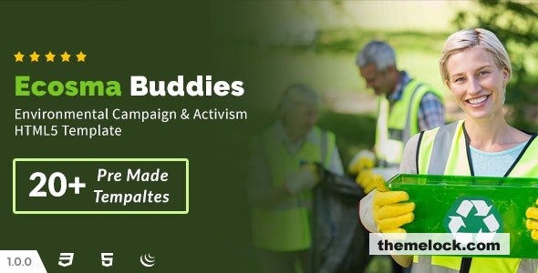 Ecosma Buddies v1.0 - Environmental Campaign & Activism HTML5 Template
