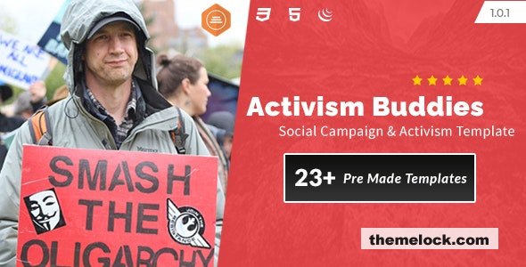 Activism Buddies v1.0.1 - Social Campaign & Non Profit HTML5 Template