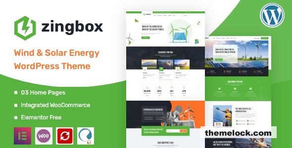 Zingbox v1.0.5 – Wind & Solar Energy WordPress Theme