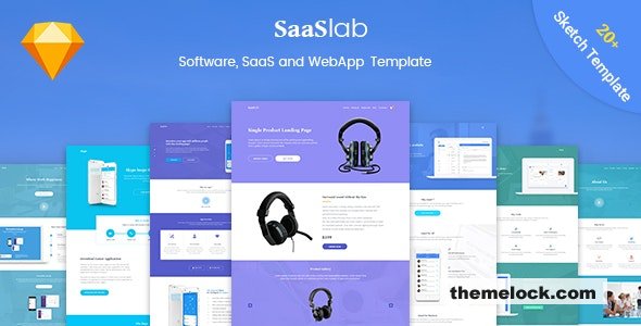SaaSLab v1.0 - Software, SaaS and WebApp Sketch Template