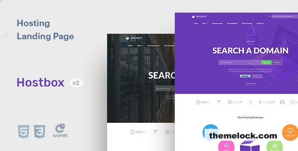 Hostbox v2.0 - WHMCS & HTML5 Landing Page