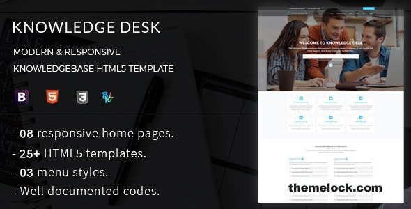 Knowledge Desk v1.0 - Responsive Knowledgebase HTML5 Template