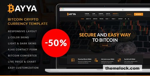 Bayya - Bitcoin Crypto Currency Template