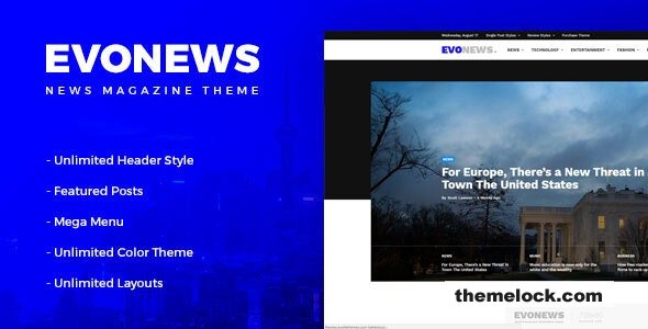 Evonews v2.0 - News/Magazine WordPress Theme