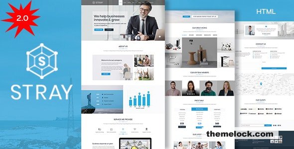 Stray v2.0 - Business Landing Page HTML Template with RTL