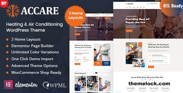 Accare v1.0 – Heating & Air Conditioning WordPress Theme