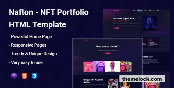 Nafton - NFT & App Landing HTML Template - Updated